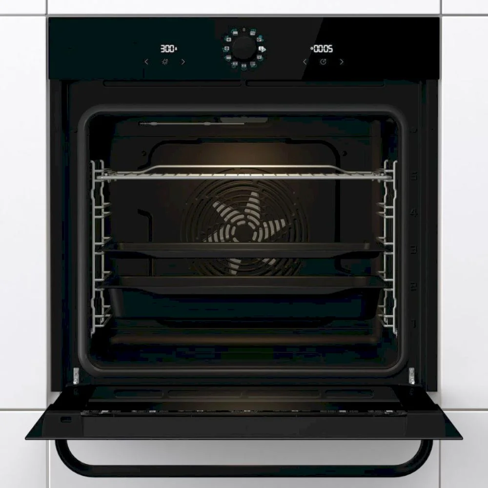 Духовой шкаф Gorenje BOS67371SYB (Simplicity 2.2 / 77 л / до 300 °C / Чёрный, стекло / AquaClean / PerfectGrill / съемные направляющие / А / IconLED)-1