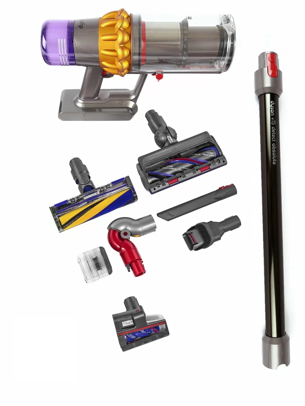 Пылесос Dyson V15 Detect Absolute UK, yellow/nickel (447113-01)-3