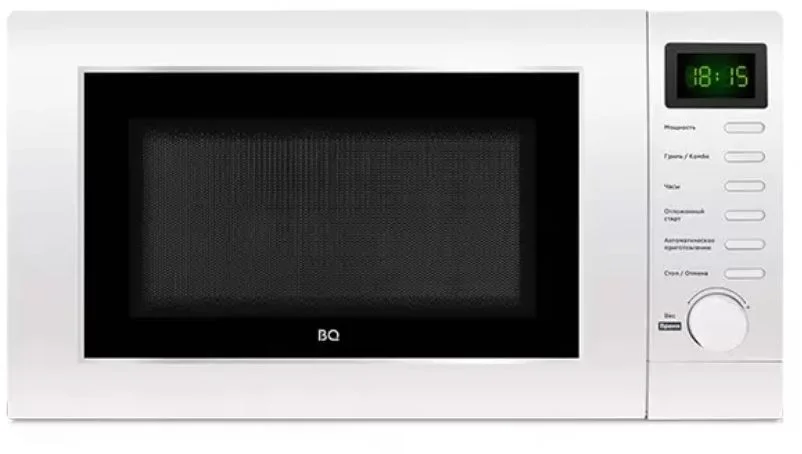 Микроволновая печь BQ MWO 20000GT/W (20 л, 700 Вт, переключатели поворотный механизм, кнопки, гриль, дисплей, белый)-0