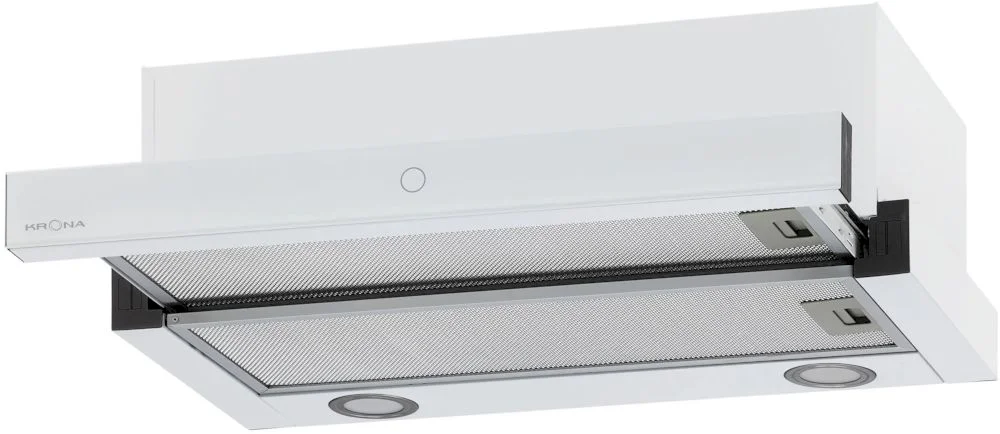 Вытяжка телескопическая KRONA KAMILLA T SENSOR 600 White (740 м³/ч / 65 Вт / LED освещение 2x1,5 Вт / ширина - 59,7 см / белый / металл)-0