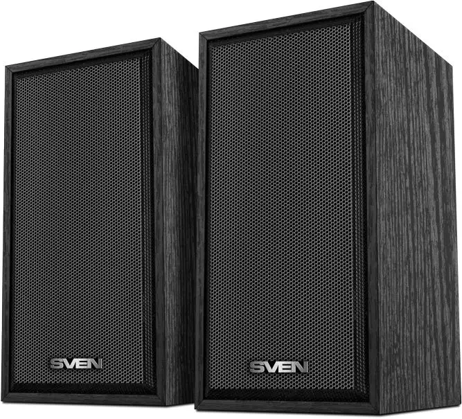 Колонки 2.0 SVEN SPS-509 / 6W / Питание - USB / чёрный / Корпус - дерево (MDF)-0