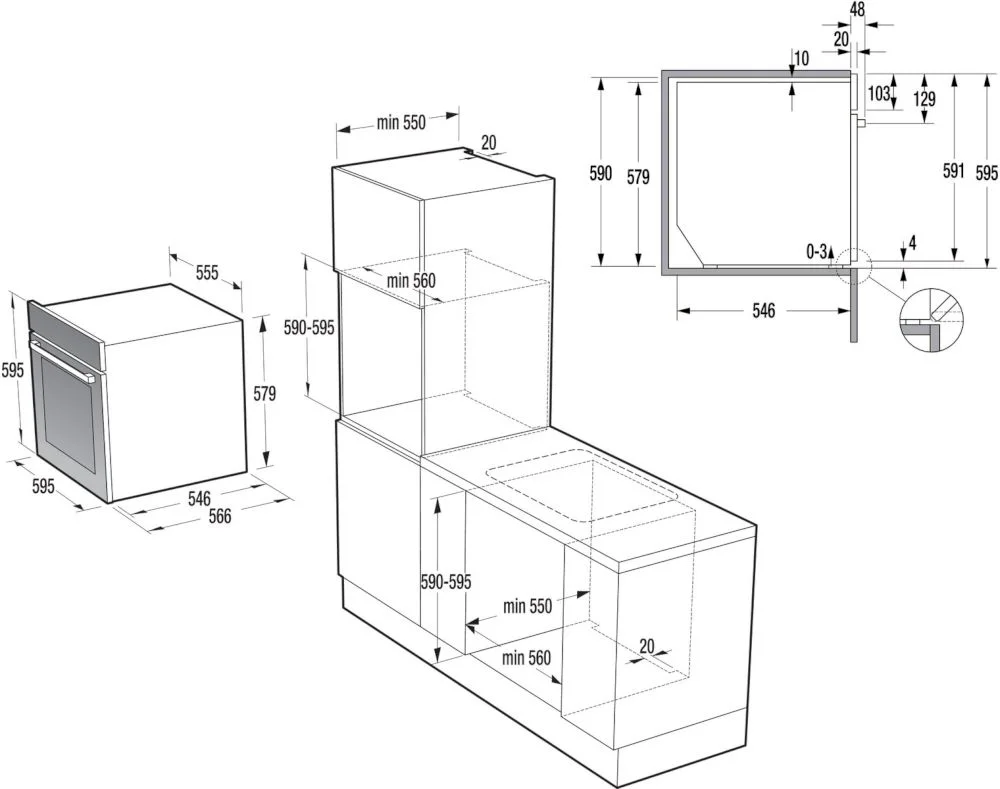 Духовой шкаф с функцией пароварки Gorenje BCS798S24X (Superior / Нерж. / SilverMatte / ProCook / AutoRoast / AquaClean / StayWarm / телескоп)-3