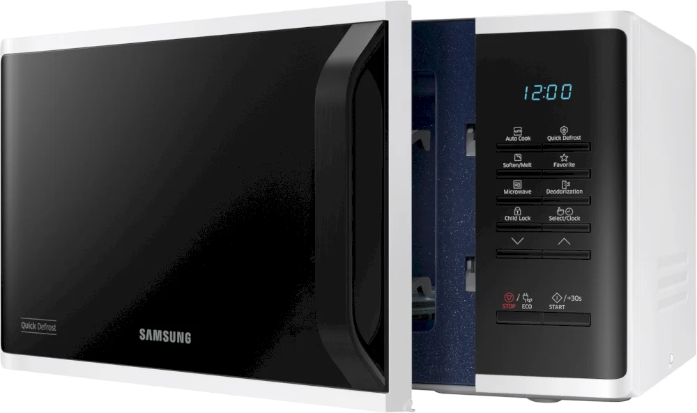 Микроволновая печь Samsung MS23K3513AW (23 л, 800 Вт, переключатели кнопки, дисплей, белый)-7