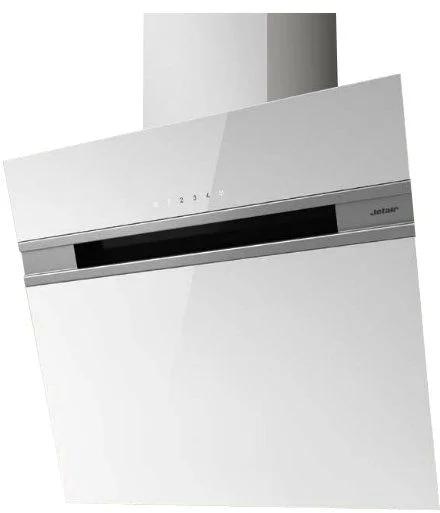 Вытяжка наклонная JetAir Bonny WH/60/A (800 м³/ч / 210 Вт / Освещение 2 x 20 Вт / ширина - 59.8 см / Белое стекло)-0