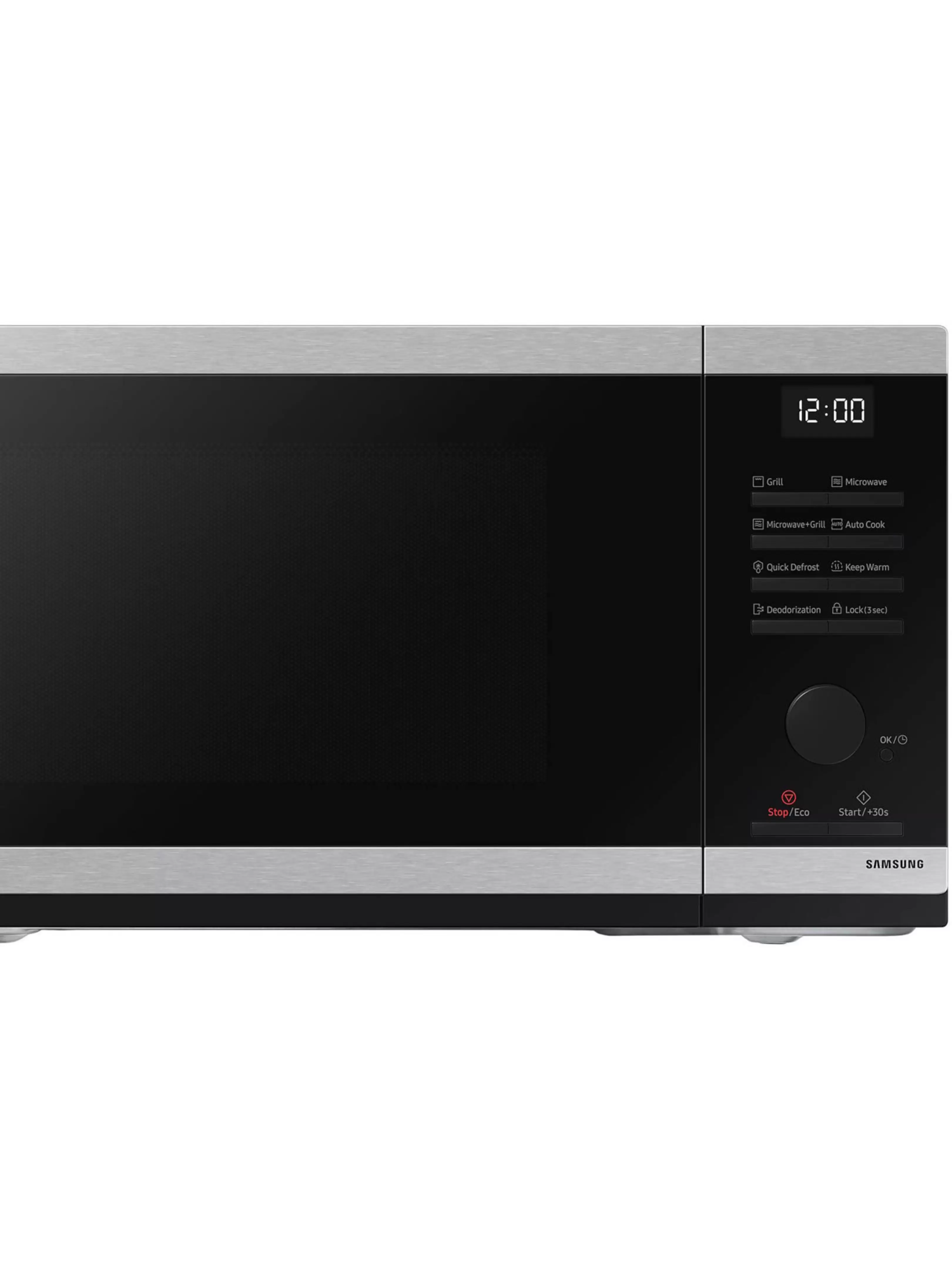 Микроволновая печь Samsung MG23DG4524ATE2 (23 л, 800 Вт, переключатели поворотный механизм, кнопки, гриль 1150 Вт, дисплей, черный/нерж. сталь)-7