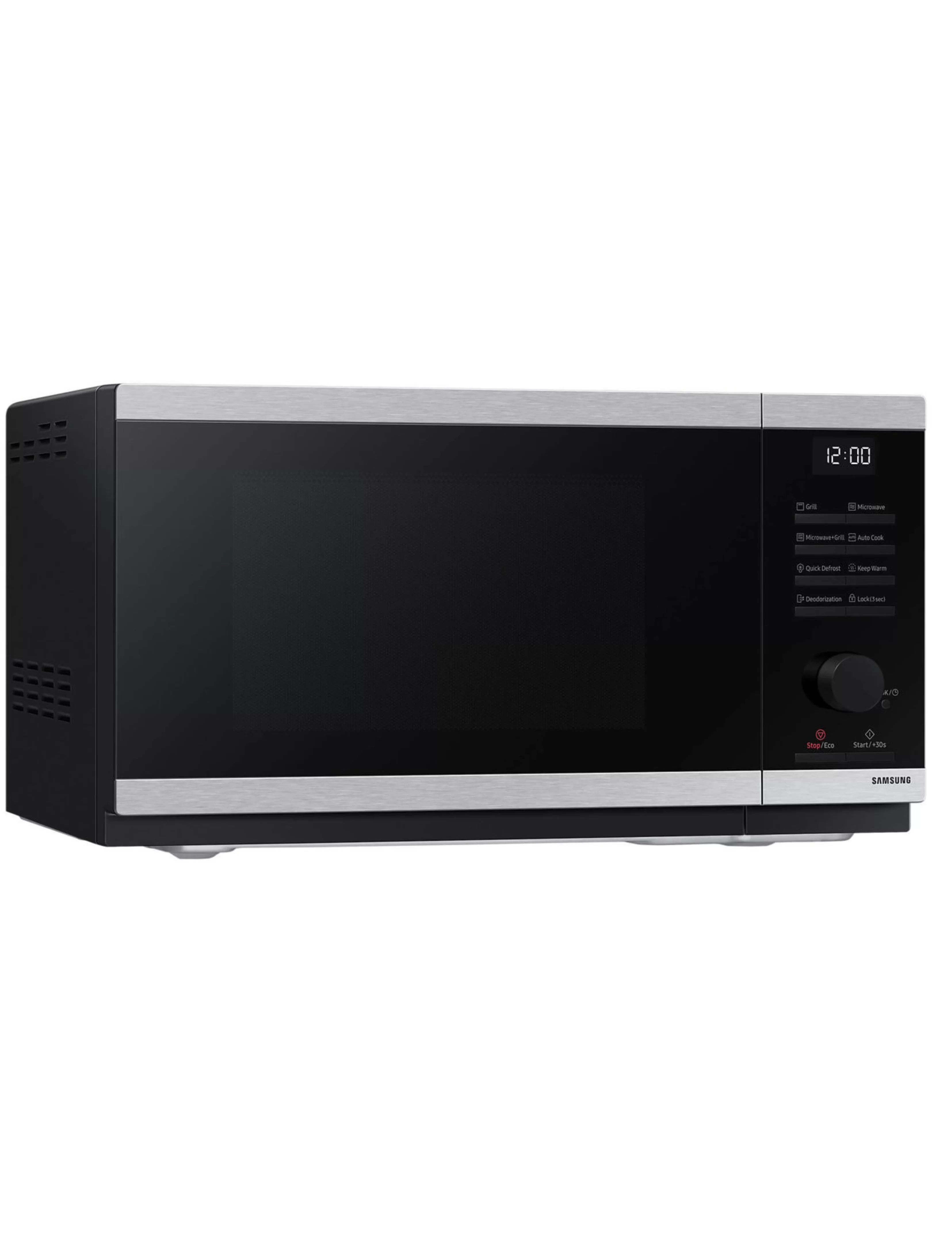 Микроволновая печь Samsung MG23DG4524ATE2 (23 л, 800 Вт, переключатели поворотный механизм, кнопки, гриль 1150 Вт, дисплей, черный/нерж. сталь)-1