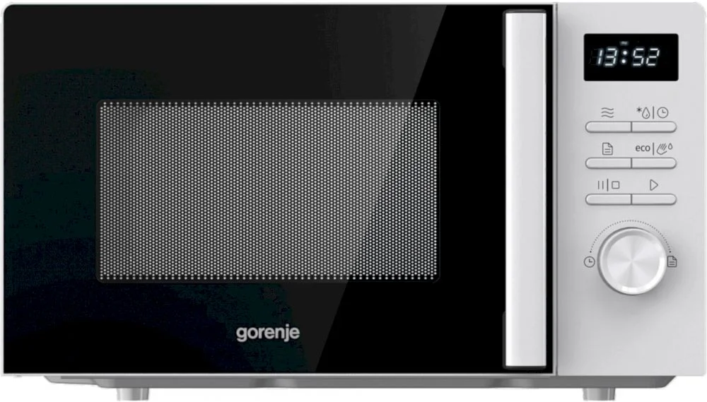 Микроволновая печь Gorenje MO20A3WH (Advanced / 20 л, 800 Вт, переключатели кнопки + поворотный механизм, белый/черный)-0