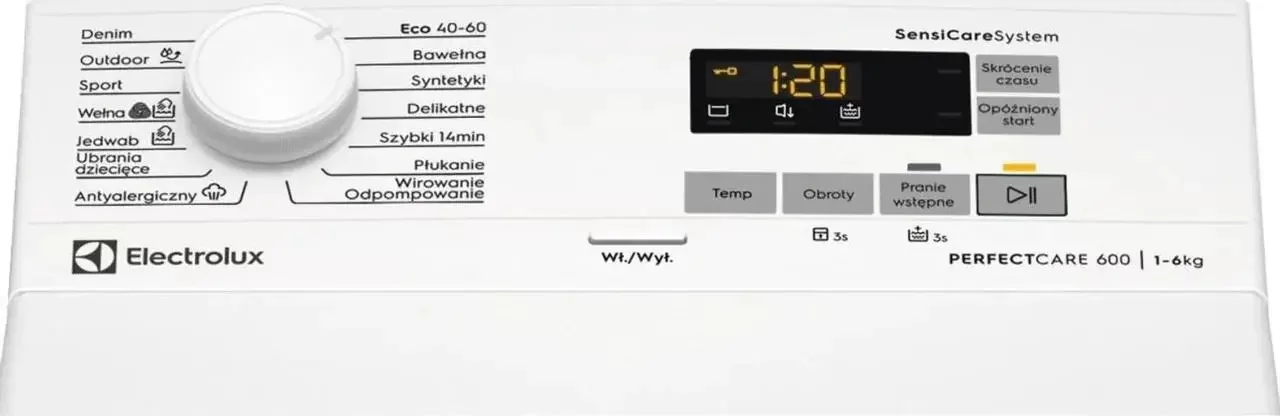 Стиральная машина вертикальная Electrolux EW6TN5261FP (SensiCare 600 / 60см / 6кг / 1200об / TimeSave / SoftPlus / А+++)-1
