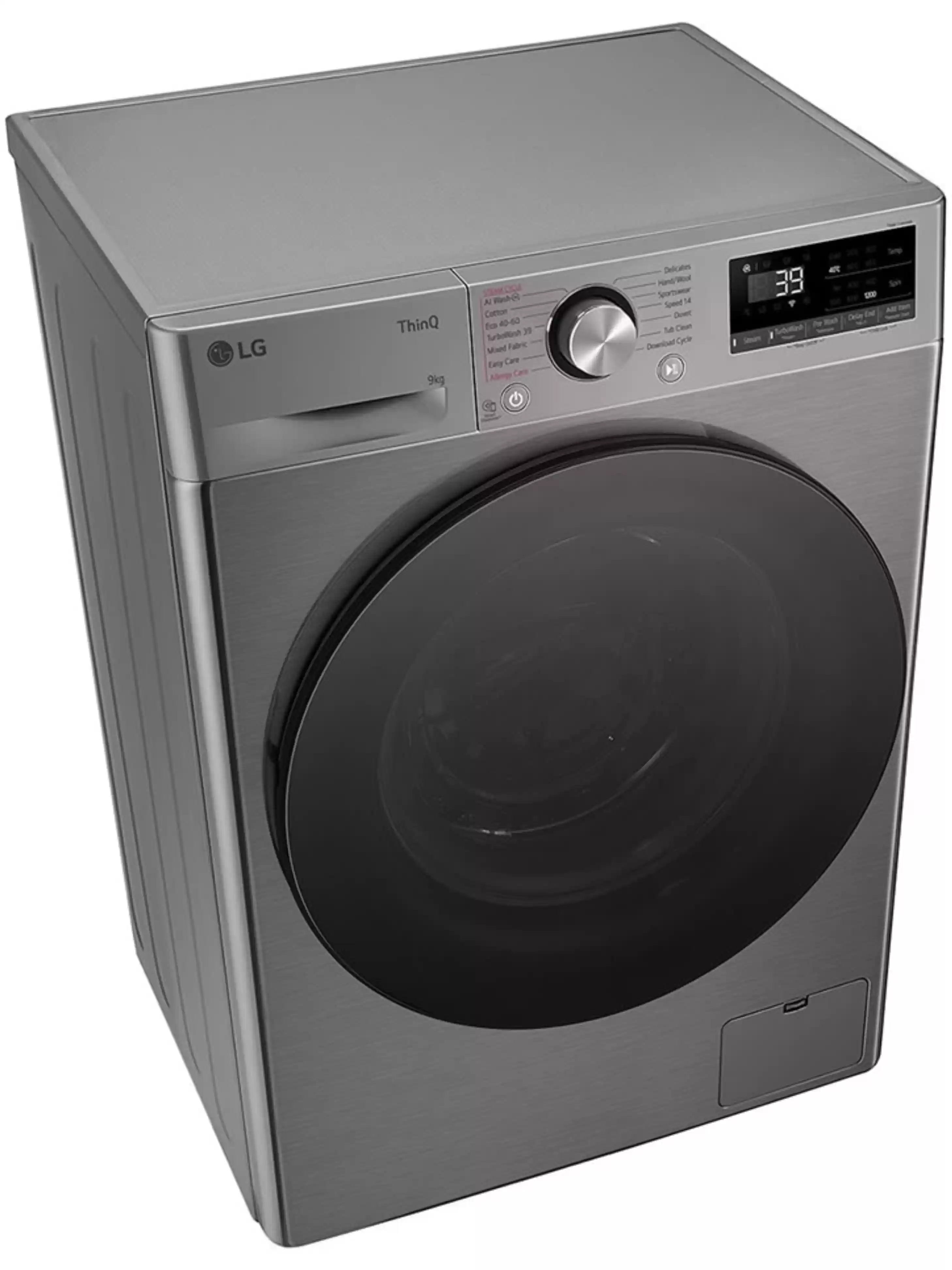 Стиральная машина LG F2WR709S2P (47.5см /9кг/1200об/пар/ добавление белья / AI DD ™ / TurboWash™ 360˚ / Wi-Fi / Inverter Direct Drive / A+++ / Серая)-7