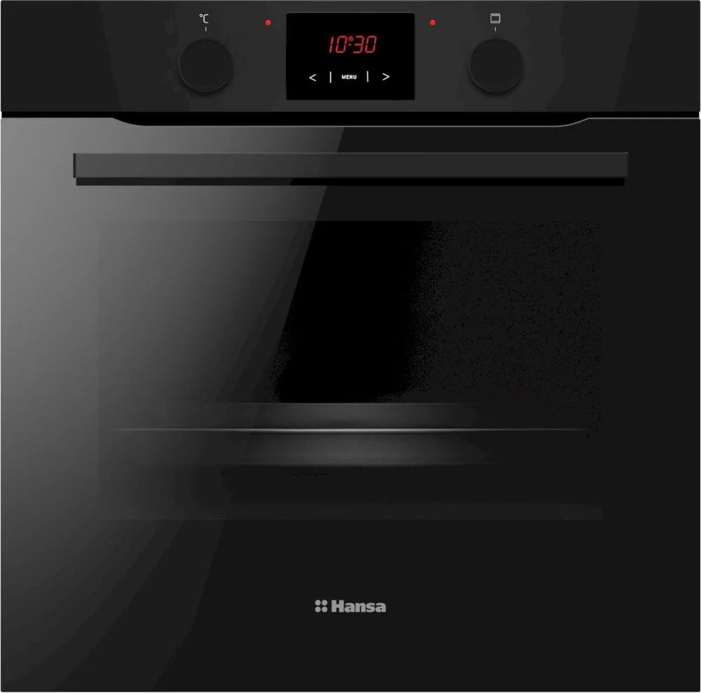Духовой шкаф Hansa BOES68431 (77 л / до 250 °C / Чёрный / Steam Clean / Гриль / Съемные направляющие / А)-0