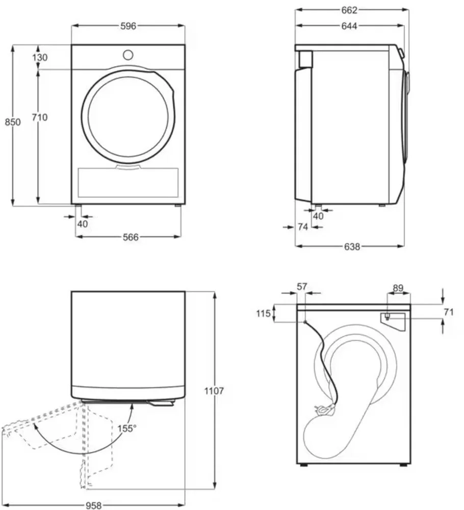 Сушильная машина с тепловым насосом Electrolux EW8D585UCE (UltraCare 800 / 63,8см / 8кг / 3DSense / SmartSelect / MixCare / Wi-Fi / А+++)-4