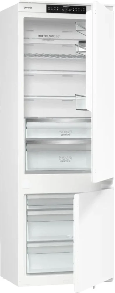 Холодильник встраиваемый Gorenje NRKI619D61WFE (G600/ Объем - 377л / Высота - 193,6см /Ширина - 69см/Белый/Слайдерное крепление фасадов /NoFrost Dual)-0