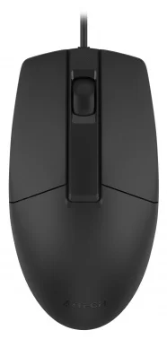 Мышь A4Tech OP-330, оптическая (1000dpi), проводная, USB, черная-0