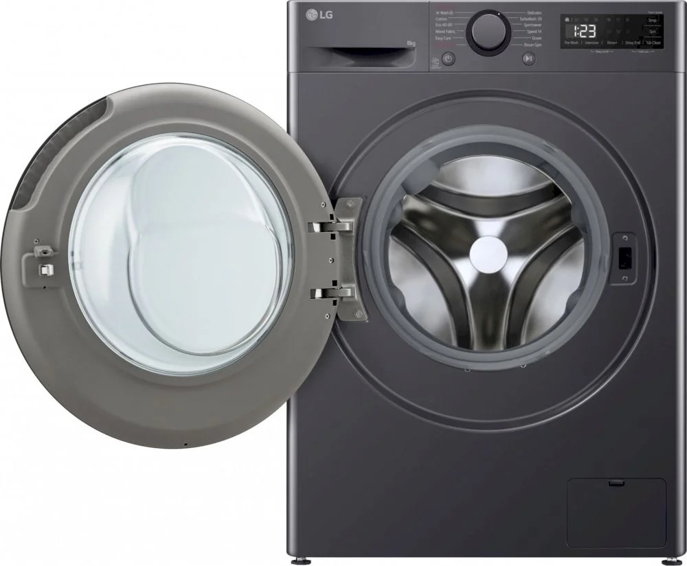 Стиральная машина LG F2WR508S2M (47.5см / 8кг / 1200об / пар / добавление белья / AI DD ™ / Smart Diagnosis / Inverter Direct Drive / A+++ / Чёрная)-3