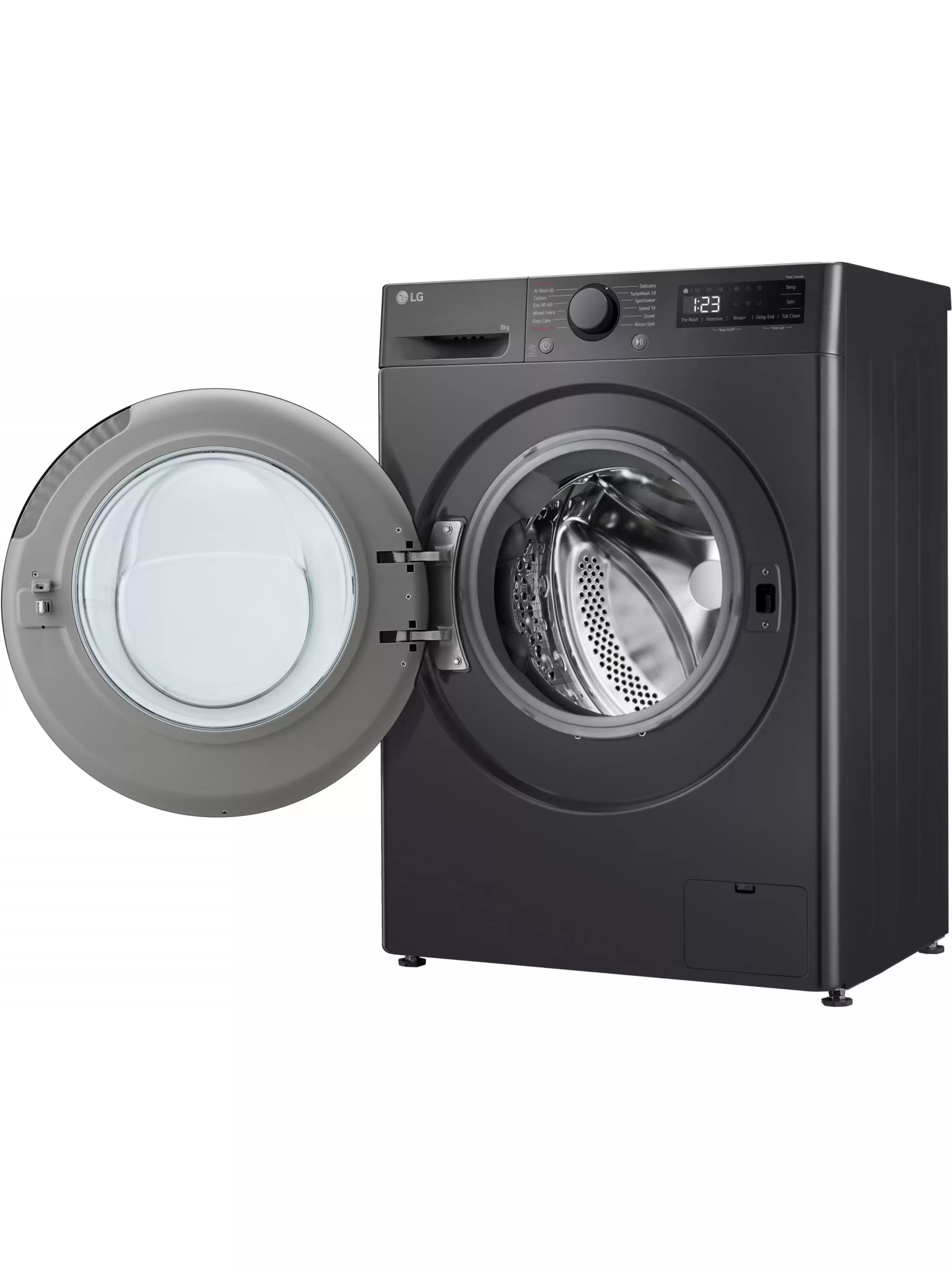 Стиральная машина LG F2WR508S2M (47.5см / 8кг / 1200об / пар / добавление белья / AI DD ™ / Smart Diagnosis / Inverter Direct Drive / A+++ / Чёрная)-5