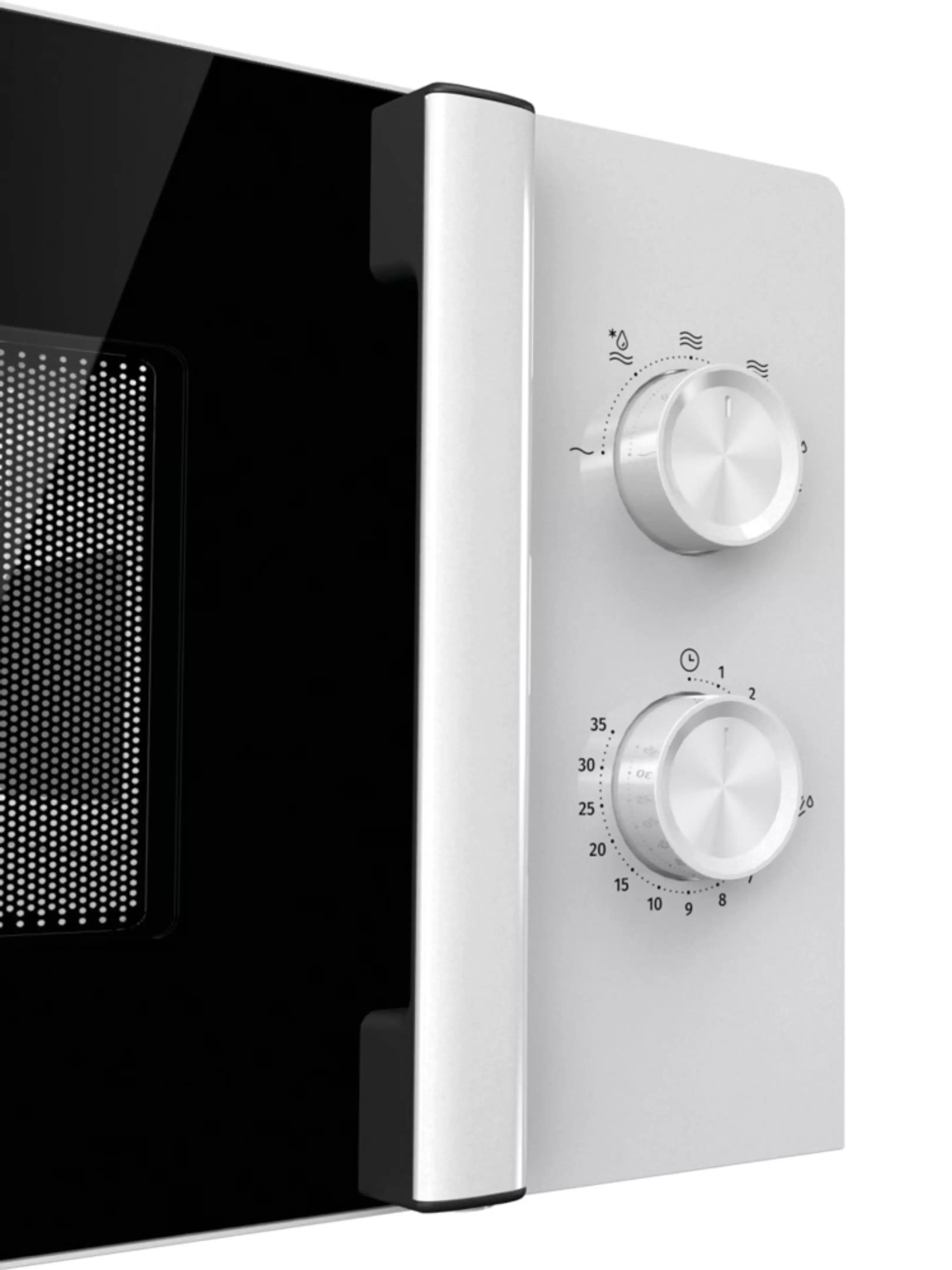 Микроволновая печь Gorenje MO20E1WH (Essential / 20 л, 800 Вт, переключатели поворотный механизм, белый/черный)-4