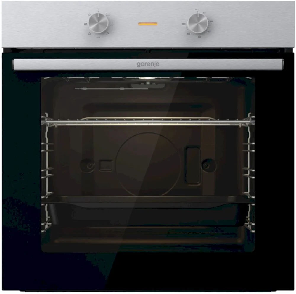 Духовой шкаф Gorenje BO6712E02XK (Essential / 84 л / до 300 °C / Нерж. + чёрное стекло / AquaClean / съемные направляющие / А)-2