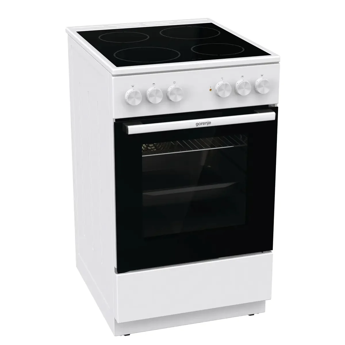 Плита электрическая Gorenje GEC5A41WG (Белая / духовка - 62 л / 4 конфорки (1,7/1,2/1,2/1,7кВт) / AquaClean / Мощность - 8,6 кВт)-0