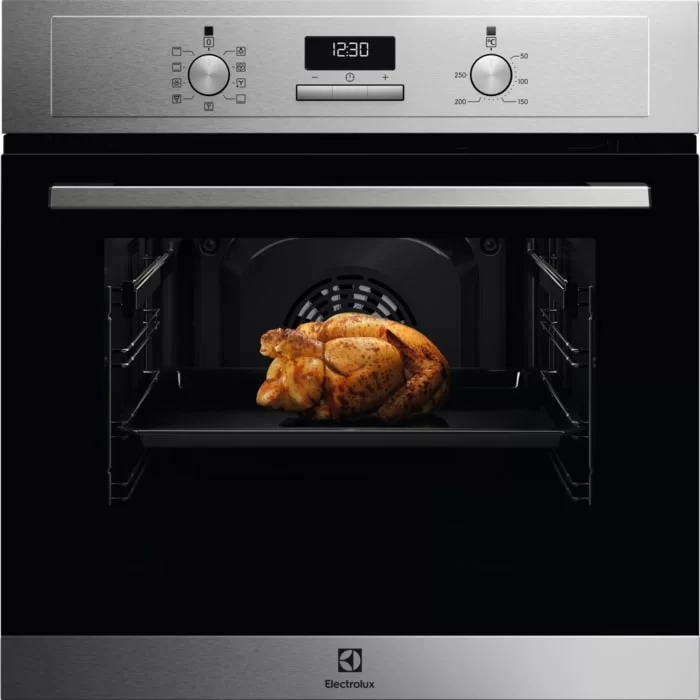 Духовой шкаф Electrolux EOF3H50BX (SurroundCook 600 / 65 л / до 250°C / Нерж. сталь / AquaClean / телескоп. напр.(x1) / A)-0