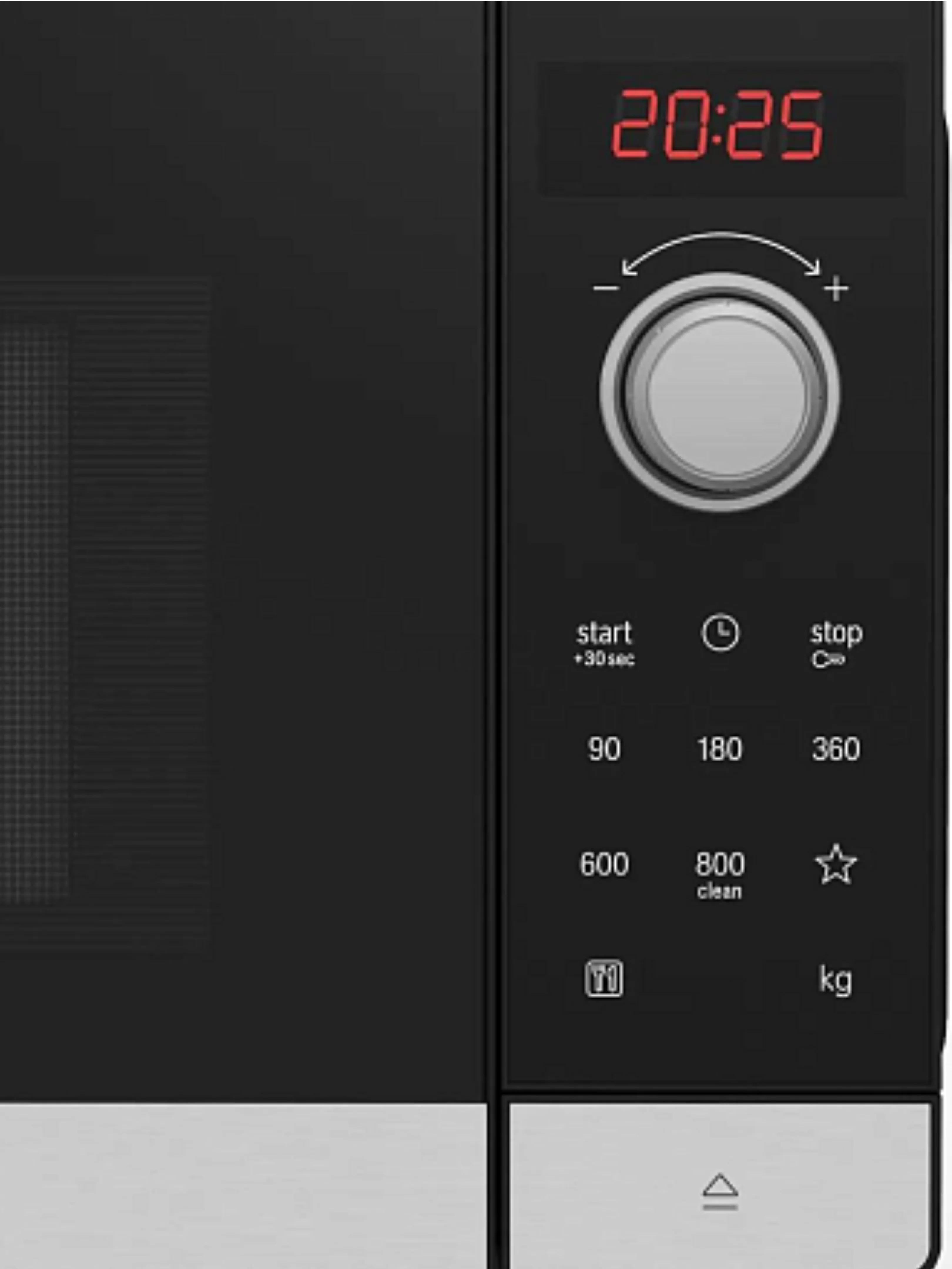 Микроволновая печь BOSCH FFL023MS2 (20 л, 800 Вт, переключатели поворотный механизм, сенсор, дисплей, черный)-1