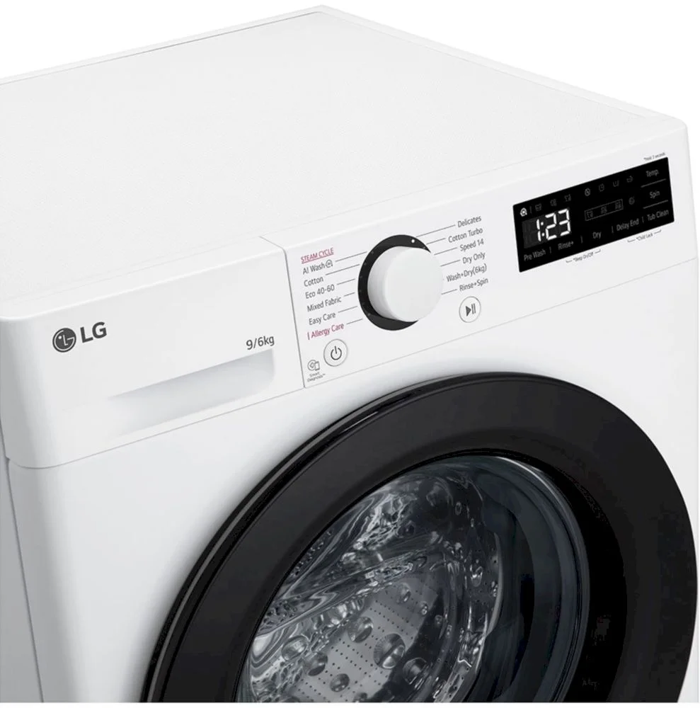 Стирально-сушильная машина LG F4DR509SBW (56.5см / 9кг / 6кг / 1400об / пар / AI DD / TurboWash™360 / Inverter Direct Drive / A+++)-4