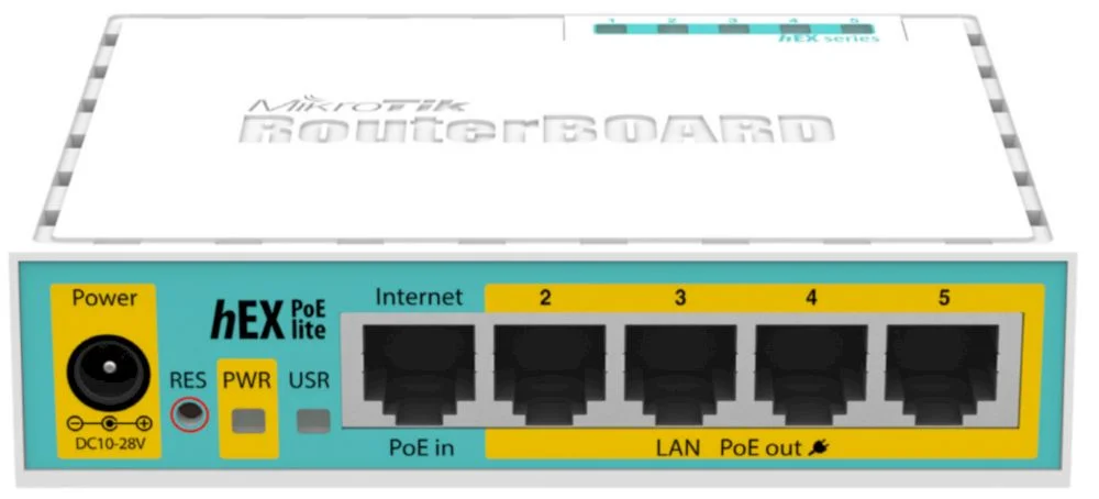 Маршрутизатор Mikrotik hEX PoE Lite (RB750UPr2) 5 портов 10/100 Ethernet -1