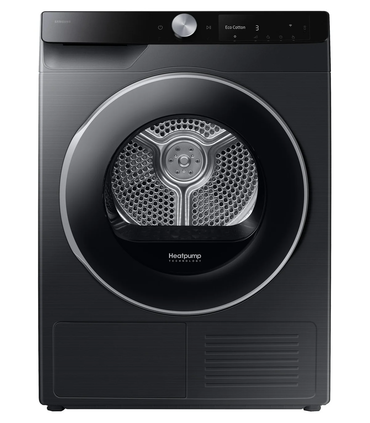 Сушильная машина с тепловым насосом Samsung DV90DG6845LB (60см / 9кг / HygieneCare / AI Dry+ / AI Control / Wi-Fi / Чёрный)-0