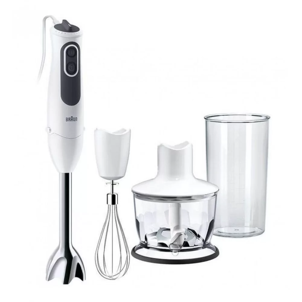 Блендер Braun Multiquick 3 MQ3135 Sauce (750 Вт/ скоростей 11/ турборежим/ венчик, измельчитель, стакан)-0