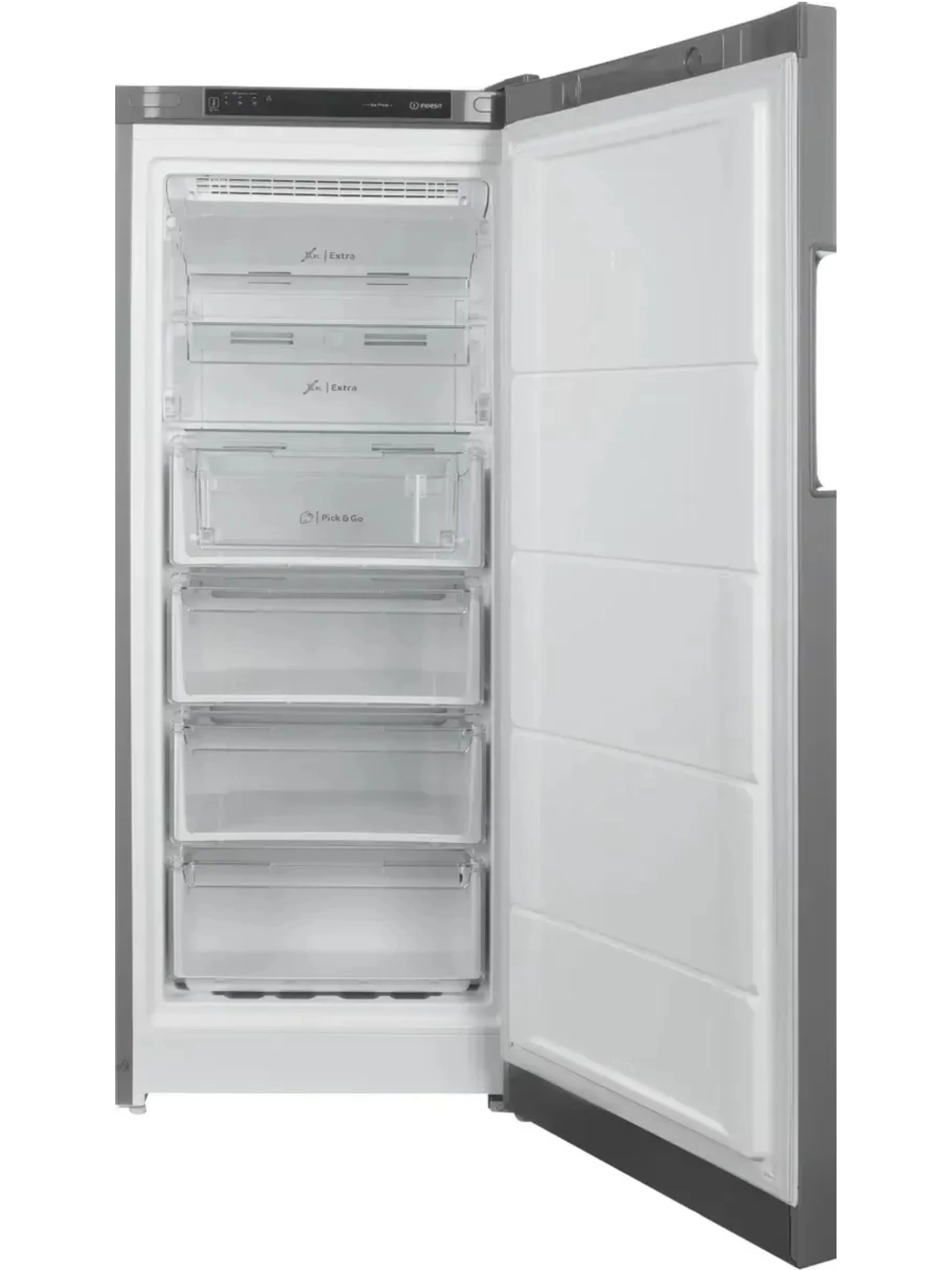 Морозильная камера Indesit DFZ 4150.1 G (Объем - 204 л / Высота - 150 см / B / Серебристый / NoFrost)-1