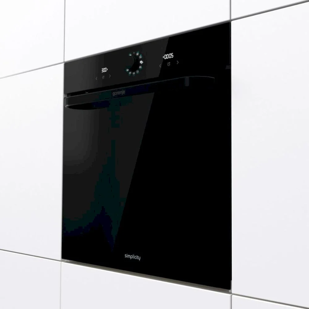 Духовой шкаф Gorenje BOS67371SYB (Simplicity 2.2 / 77 л / до 300 °C / Чёрный, стекло / AquaClean / PerfectGrill / съемные направляющие / А / IconLED)-4