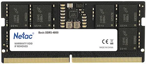 Память DDR5 SODIMM 16Gb 4800MHz Netac Basic NTBSD5N48SP-16-0