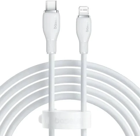 Кабель Baseus Pudding Series Lightning - Type-C, 2м, Белый -0