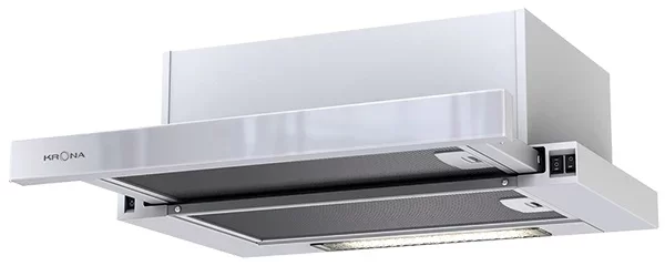 Вытяжка телескопическая KRONA KAMILLA 600 SUPERNOVA W (630 м³/ч / 110 Вт / LED освещение 2x1,5 Вт / ширина - 60 см / белый / металл)-0