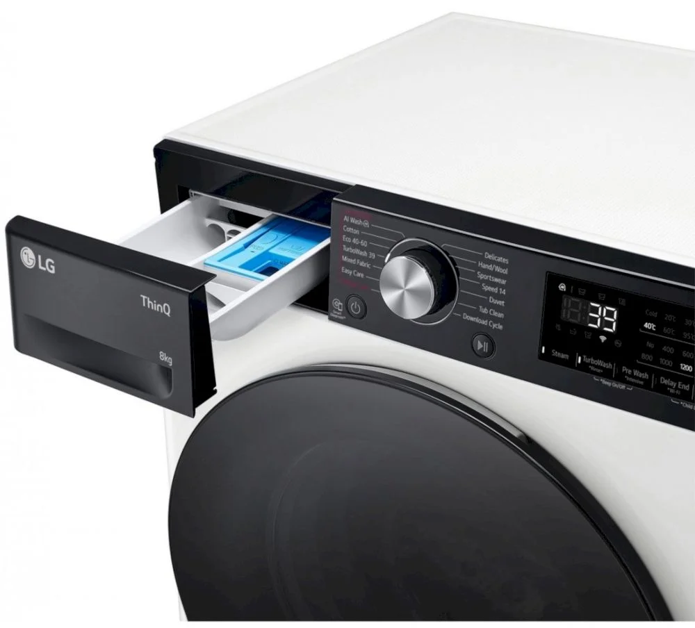 Стиральная машина LG F2WR708S2H (47.5см / 8кг / 1200об / пар / добавление белья / AI DD ™ / TurboWash™ 360˚ / Wi-Fi / Inverter Direct Drive / A+++)-9