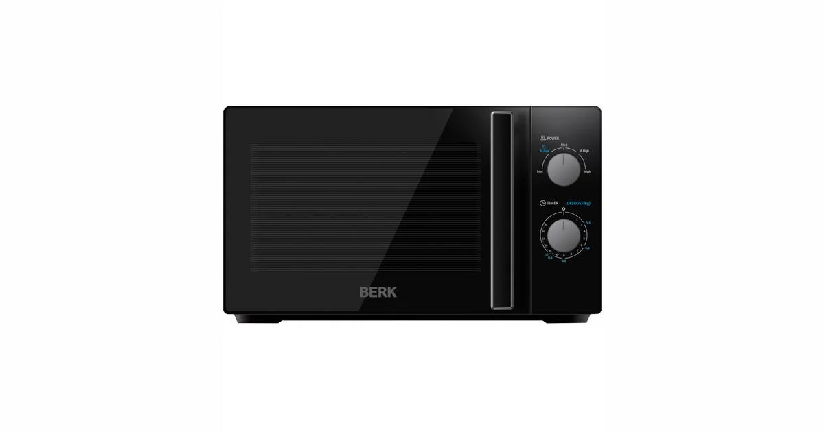 Микроволновая печь Berk BM-720MB (20 л, 700 Вт, переключатели поворотный механизм, черный)-0