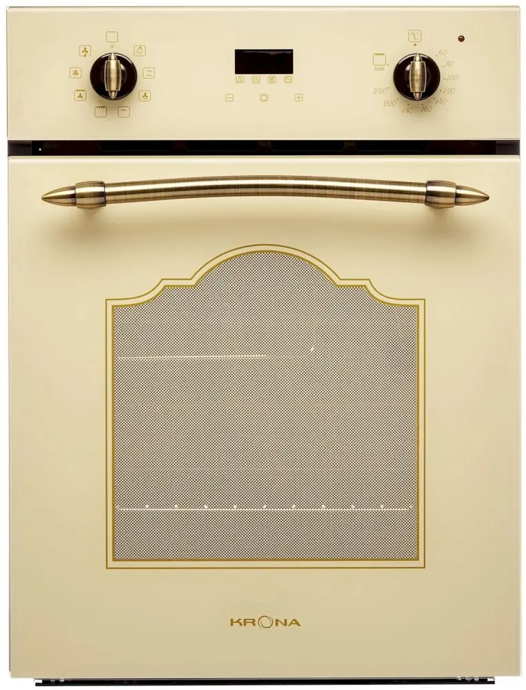 Духовой шкаф KRONA TENERO 45 IV (Узкий, 45 см / 45 л / до 260 °C / Слоновая кость / Телескоп. напр. (x1) / Гриль / А)-0