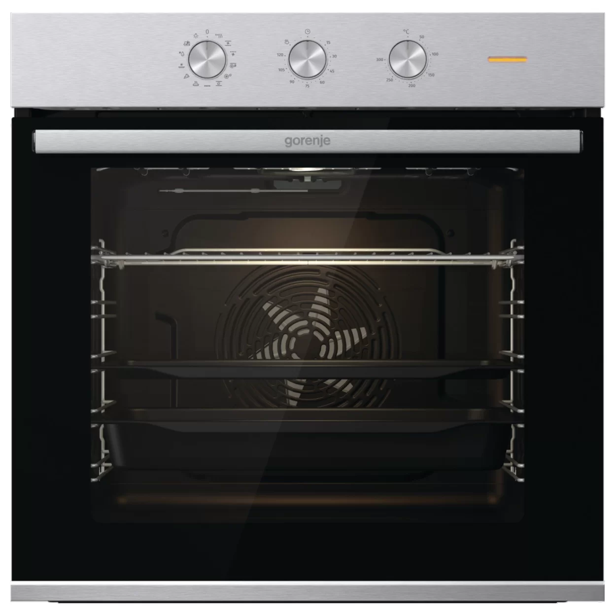 Духовой шкаф Gorenje BO6727E03X (Essential / 77 л / до 300 °C / Нерж. сталь, стекло / AquaClean / PerfectGrill / съемные направляющие / А)-1
