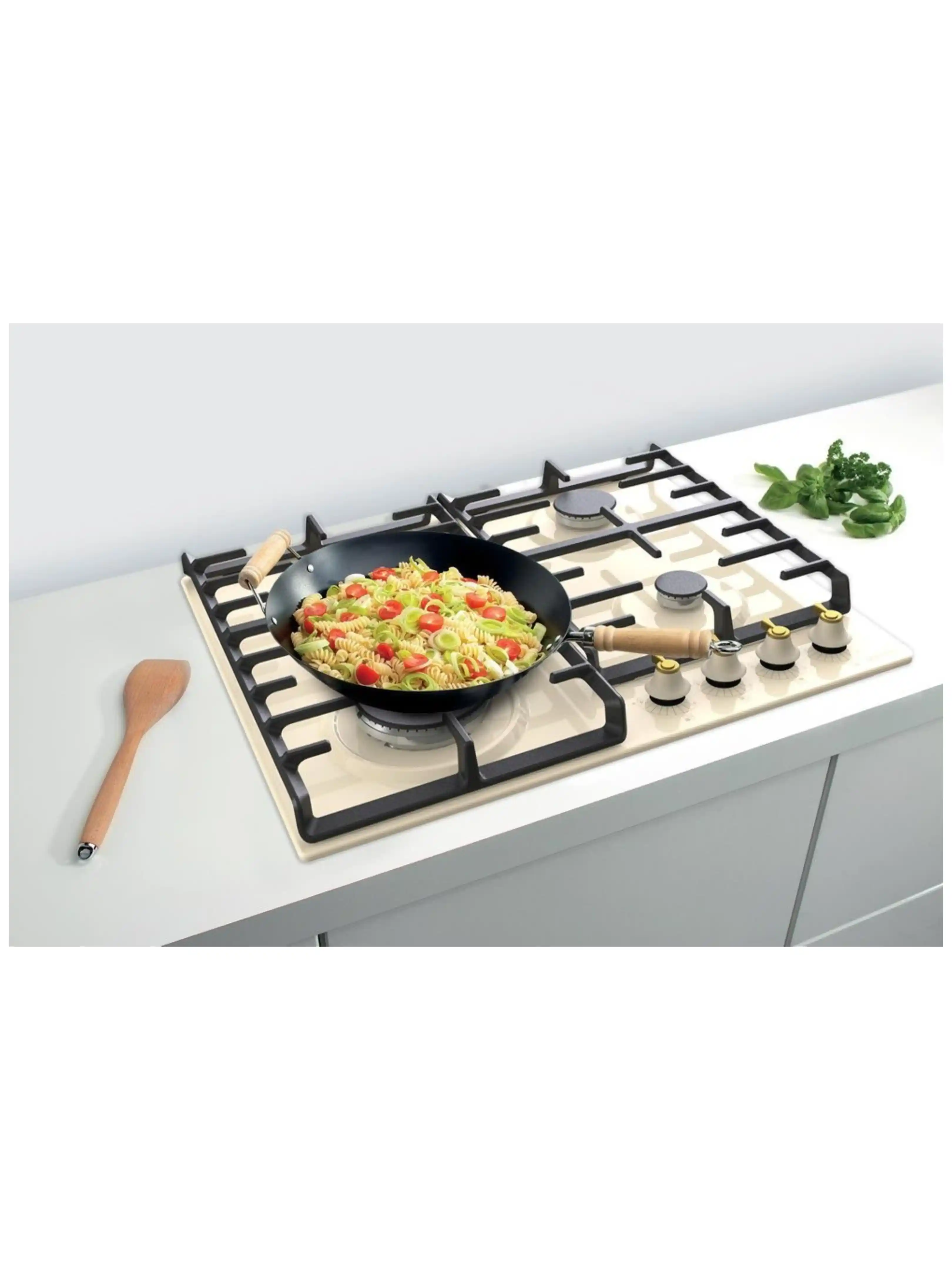 Поверхность газовая Gorenje GW642CLI (Classico / беж / эмаль / чугун / WOK)-9