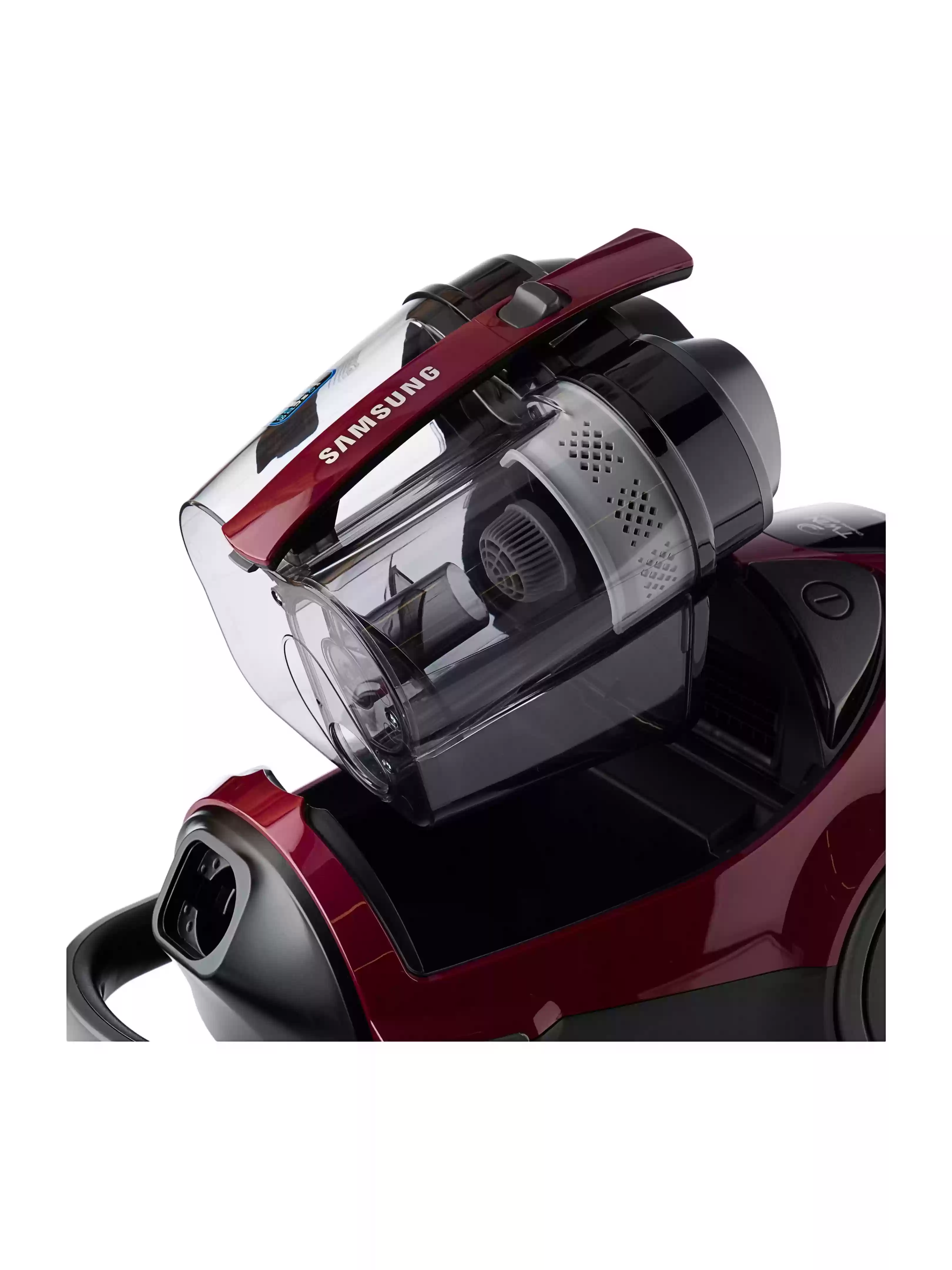 Пылесос Samsung VCC885FH3P (2200/430 Вт, контейнер 2л, бордовый, турбощётка)-4