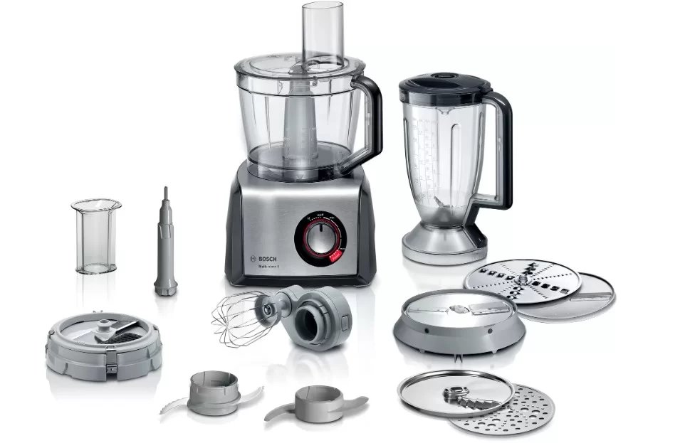 Кухонный комбайн Bosch MC812M844 (1250Вт / 3.9л / блендер, миксер, нарезка овощей, тёрка)-0