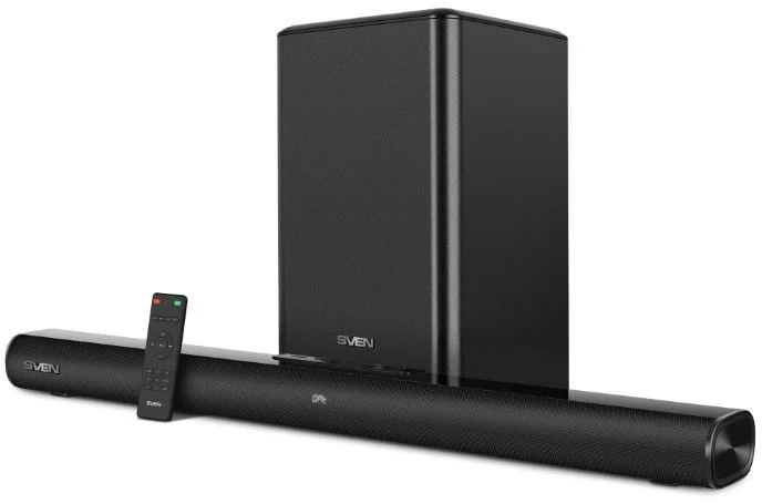 Саундбар SVEN SB-2200D 2.1 канальная система с беспроводным сабвуфером, мощность 300 Вт-0