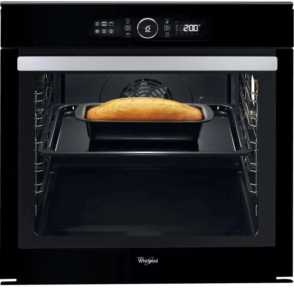 Духовой шкаф Whirlpool AKZM 8420 NB (73 л / до 250 °C / Чёрный, стекло / Гидролиз / Гриль / Боковые напр. / сенсорный экран / SoftClosing / A+)-0