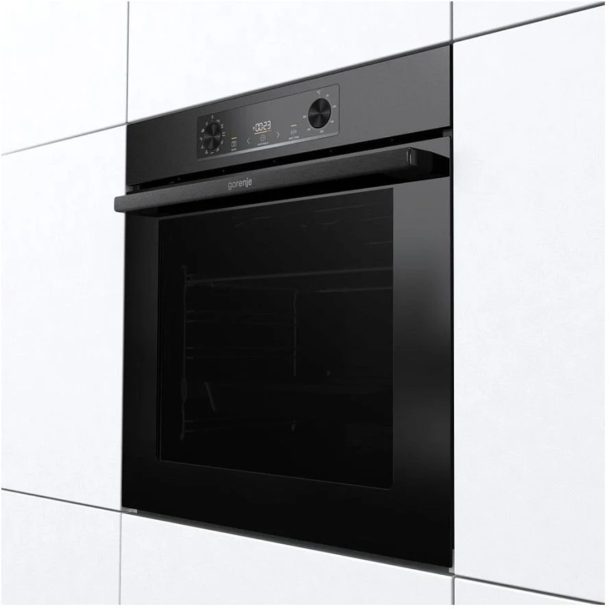 Духовой шкаф Gorenje BO6735E05B (Essential / 77 л / до 300 °C / Чёрный, стекло / AquaClean / PerfectGrill / телескоп. направляющие (x1) / А / IconLED)-3