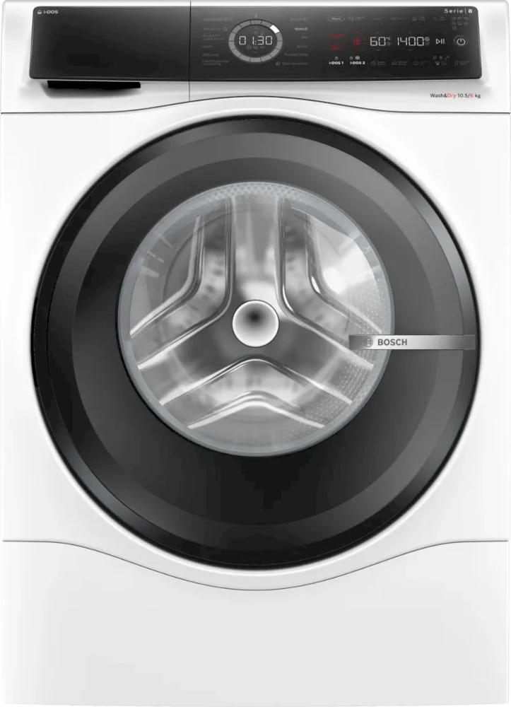 Стирально-сушильная машина Bosch WNC254A0SN (Serie8 / 61,6-65,4см / 10.5/6кг / 1400об / пар / i-DOS / Home Connect / A+++)-0