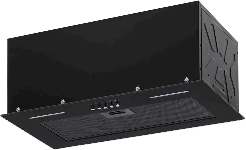Вытяжка полновстраиваемая KRONA WERMUT 500 DN BLACK PB BF (950 м³/ч / 125 Вт / LED освещение 2x3 Вт / ширина - 49,5 см / чёрный / металл/стекло)-0