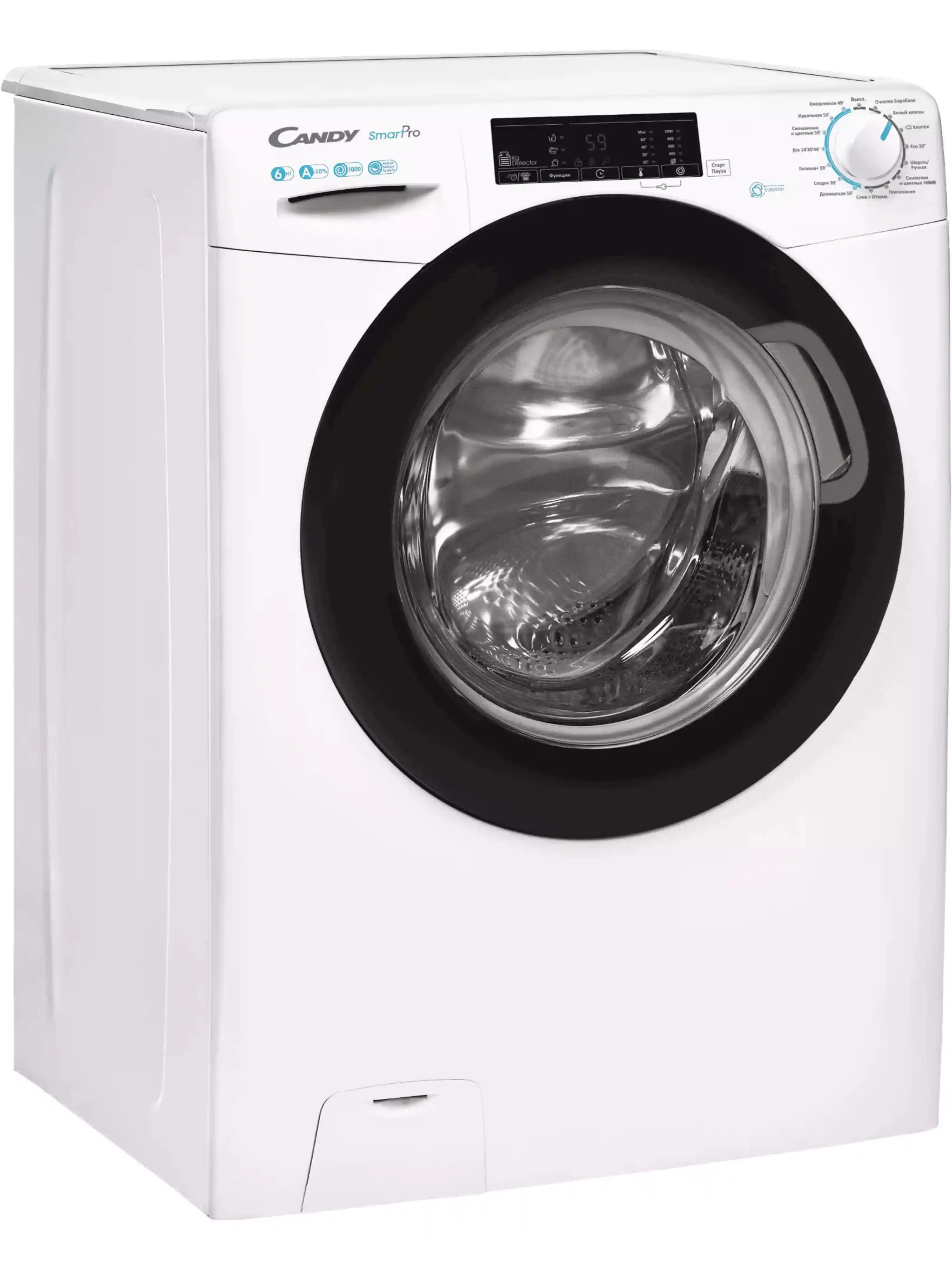 Стиральная машина Candy Smart Pro CSO34106TB1/2-07 (34-40.2см / 6кг / 1000об / Пар / A)-1