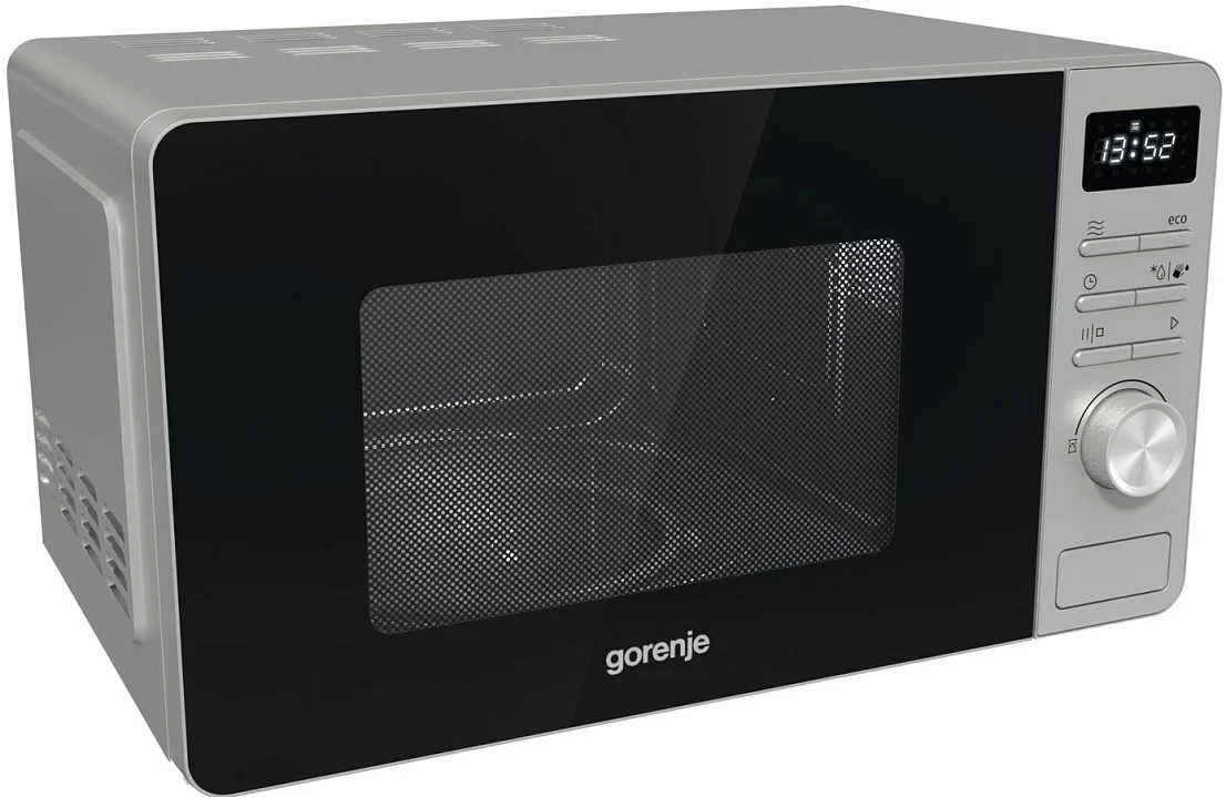 Микроволновая печь Gorenje MO20A3X (Advanced / 20 л, 800 Вт, переключатели кнопки, серебристый/черный)-0