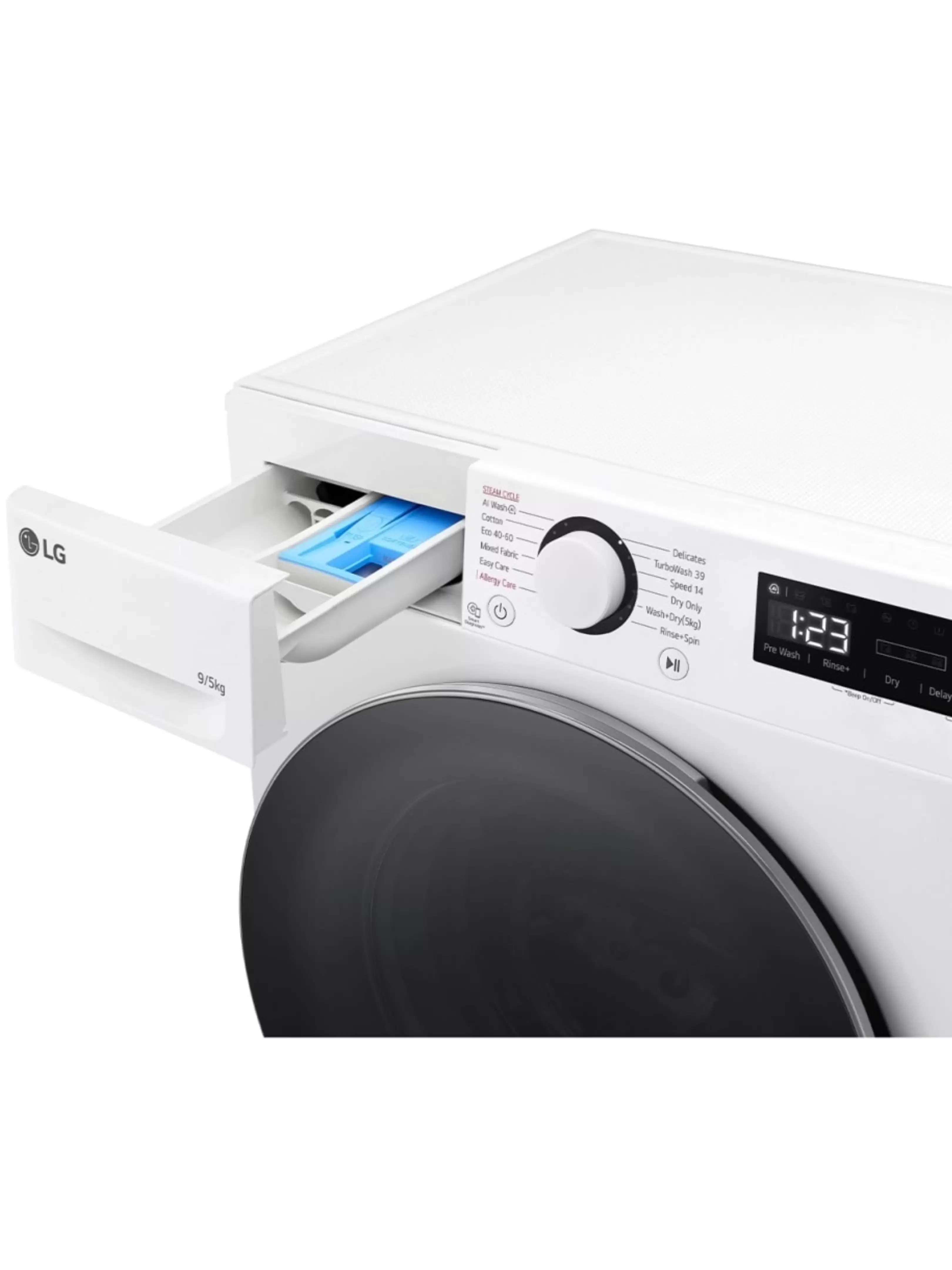 Стирально-сушильная машина LG F2DR509S1W (47.5см / 9кг / 5кг / 1200об / пар / добавление белья / AI DD / TurboWash™360 / Inverter Direct Drive / A+++)-4