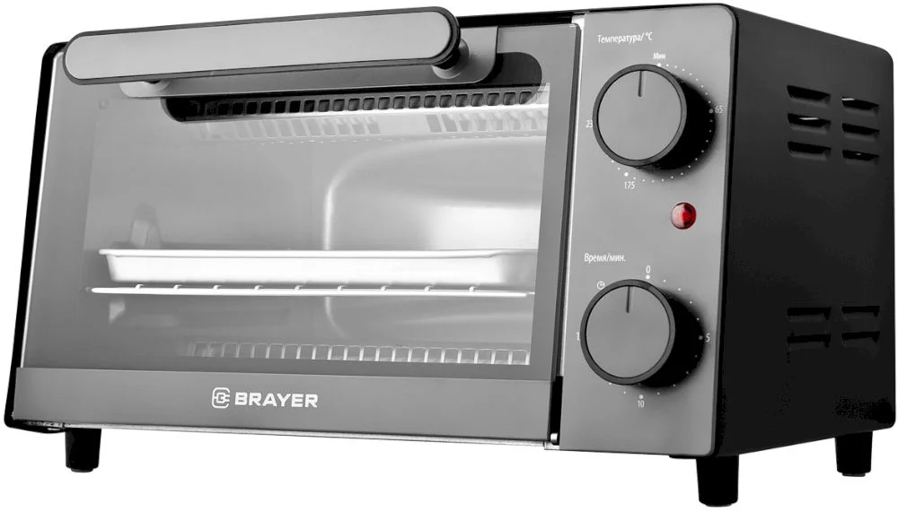 Мини-печь Brayer BR2600 (9 л/ 1200 Вт/ чёрная)-0