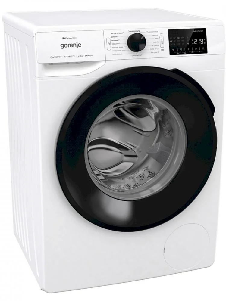 Стиральная машина Gorenje WGPNEI84A1SW (Essential / 52-54,5 см / 8кг / 1400об / пар / Wi-Fi / А+++)-1